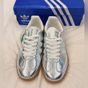 adidas Silver and White Women's Sneakers